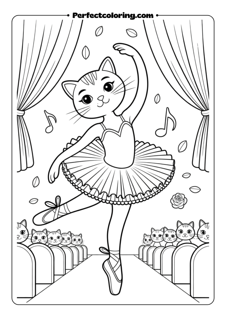 Cat Ballerina Dancing