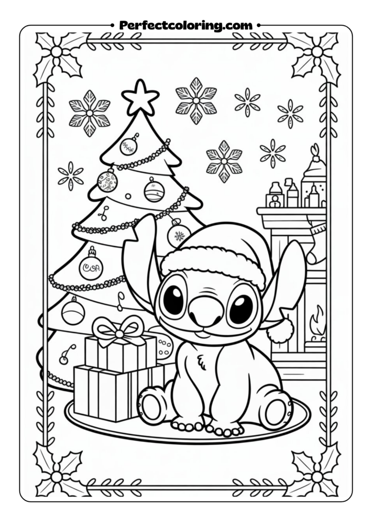 Christmas Stitch coloring pages