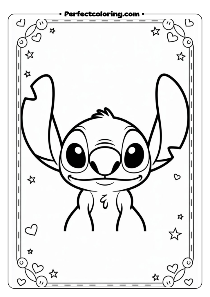 Classic Stitch Portrait coloring pages