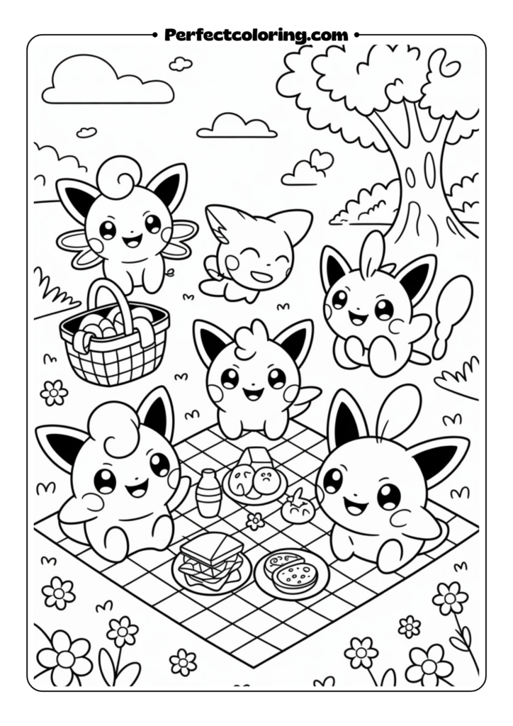 Cute Pokemon Picnic
