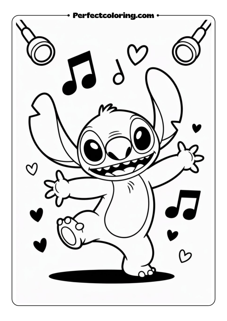 Dancing Stitch coloring pages