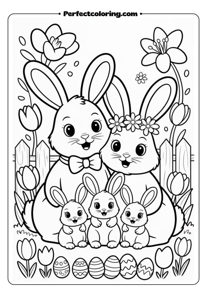 Easter Bunny Family Portrait