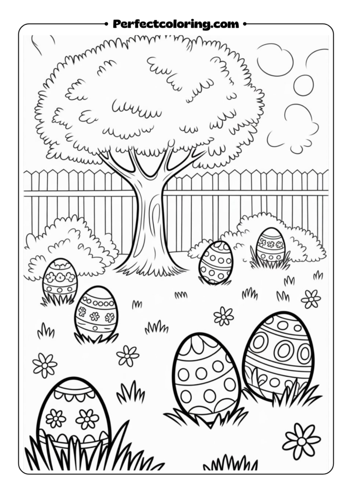 Easter Egg Hunt coloring pages
