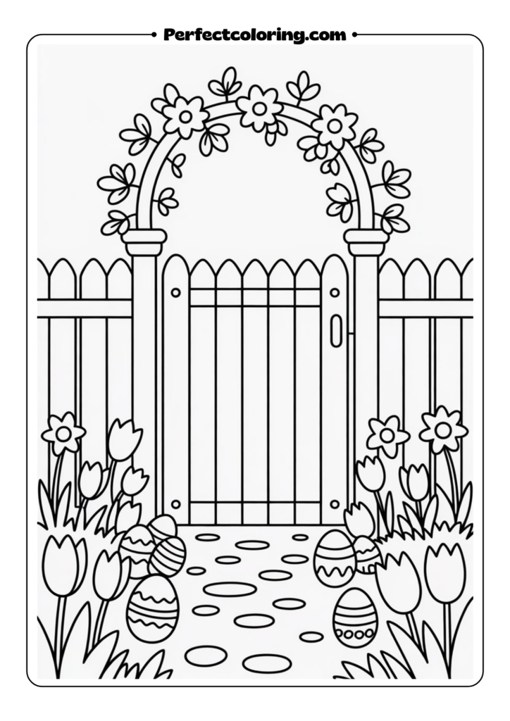 Easter Garden coloring pages