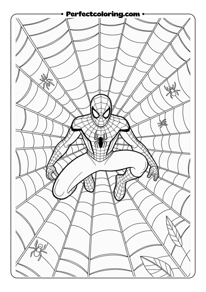 Giant Spider Web Background