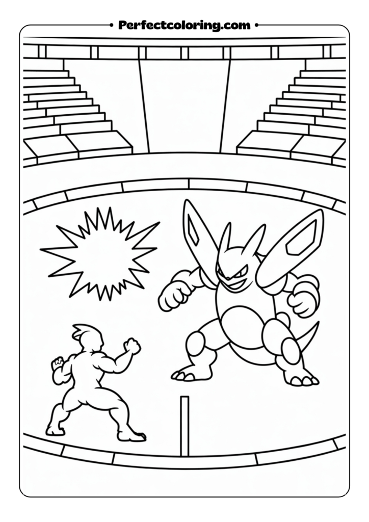 Gym Battle Scene