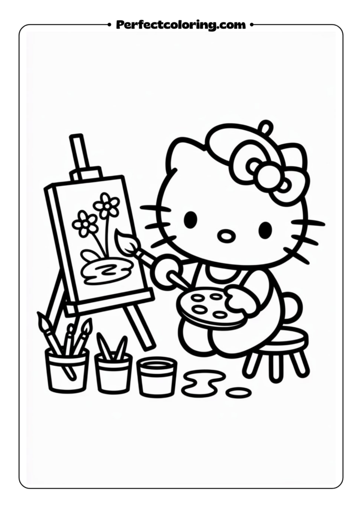 Hello Kitty coloring pages Artist
