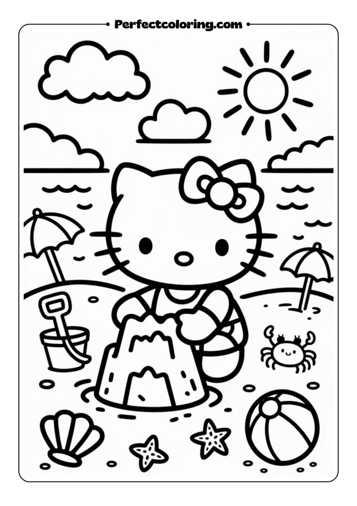 Hello Kitty at the Beach