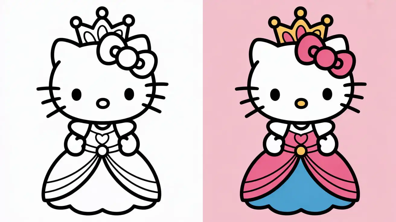 Hello Kitty coloring pages