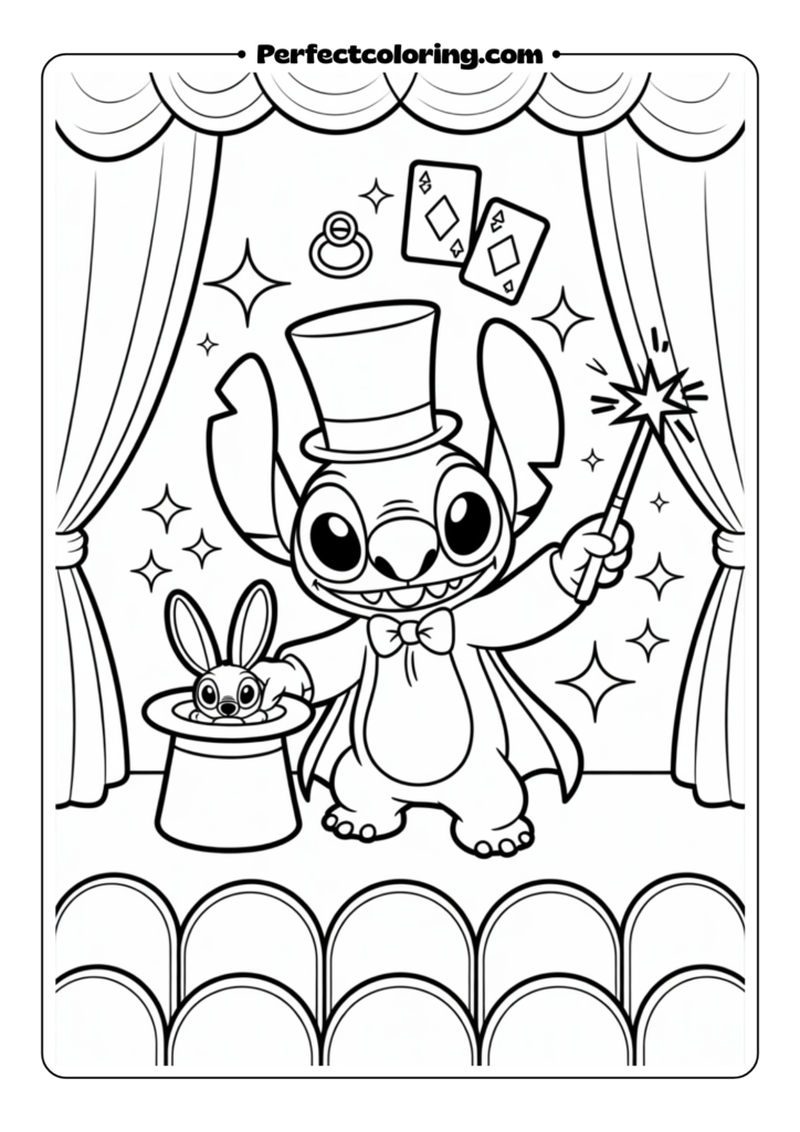 Magic Show Stitch coloring pages