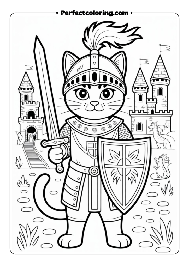 Medieval Knight Cat
