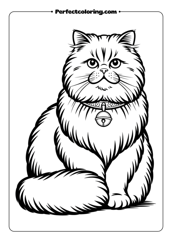 Regal Persian Cat Portrait
