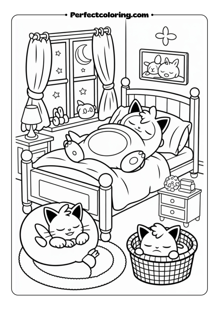 Sleeping Pokemon Bedroom