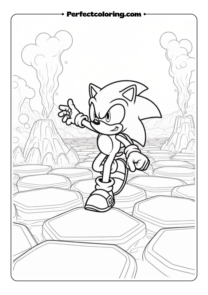 Sonic in Lava Reef Zone