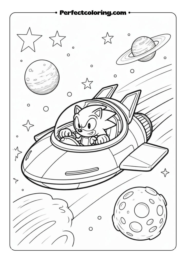 Sonic in Space Ship