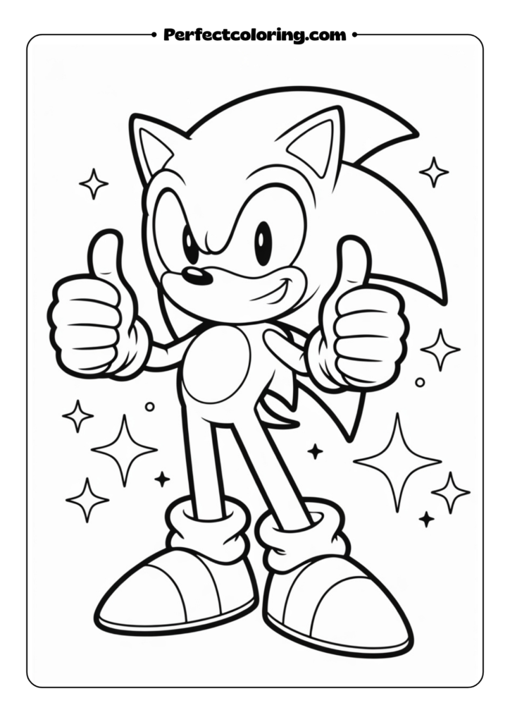 Sonic with Thumbs Up Victory Pose