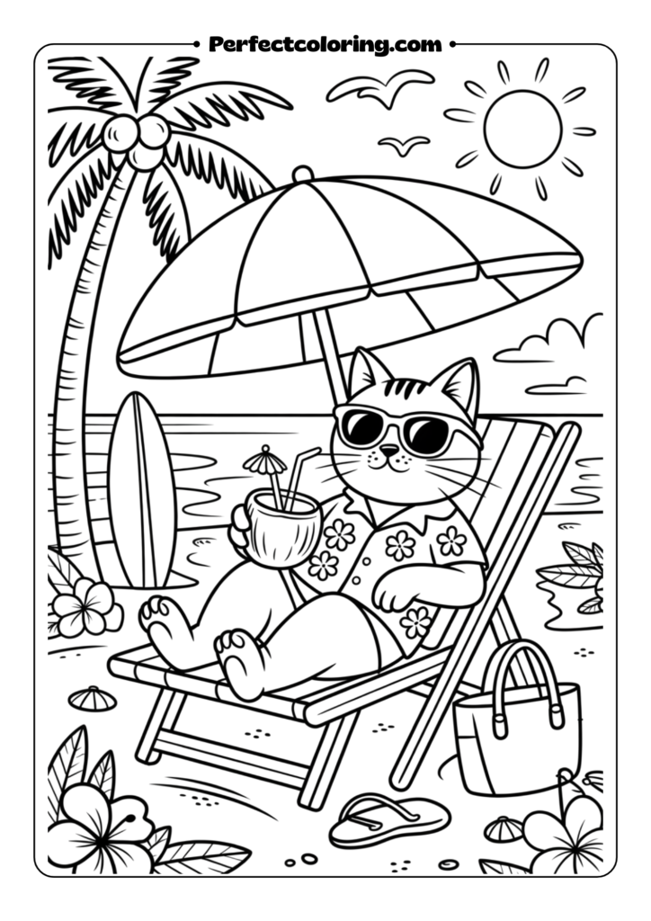 Tropical Vacation Cat