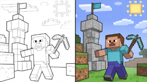minecraft coloring pages