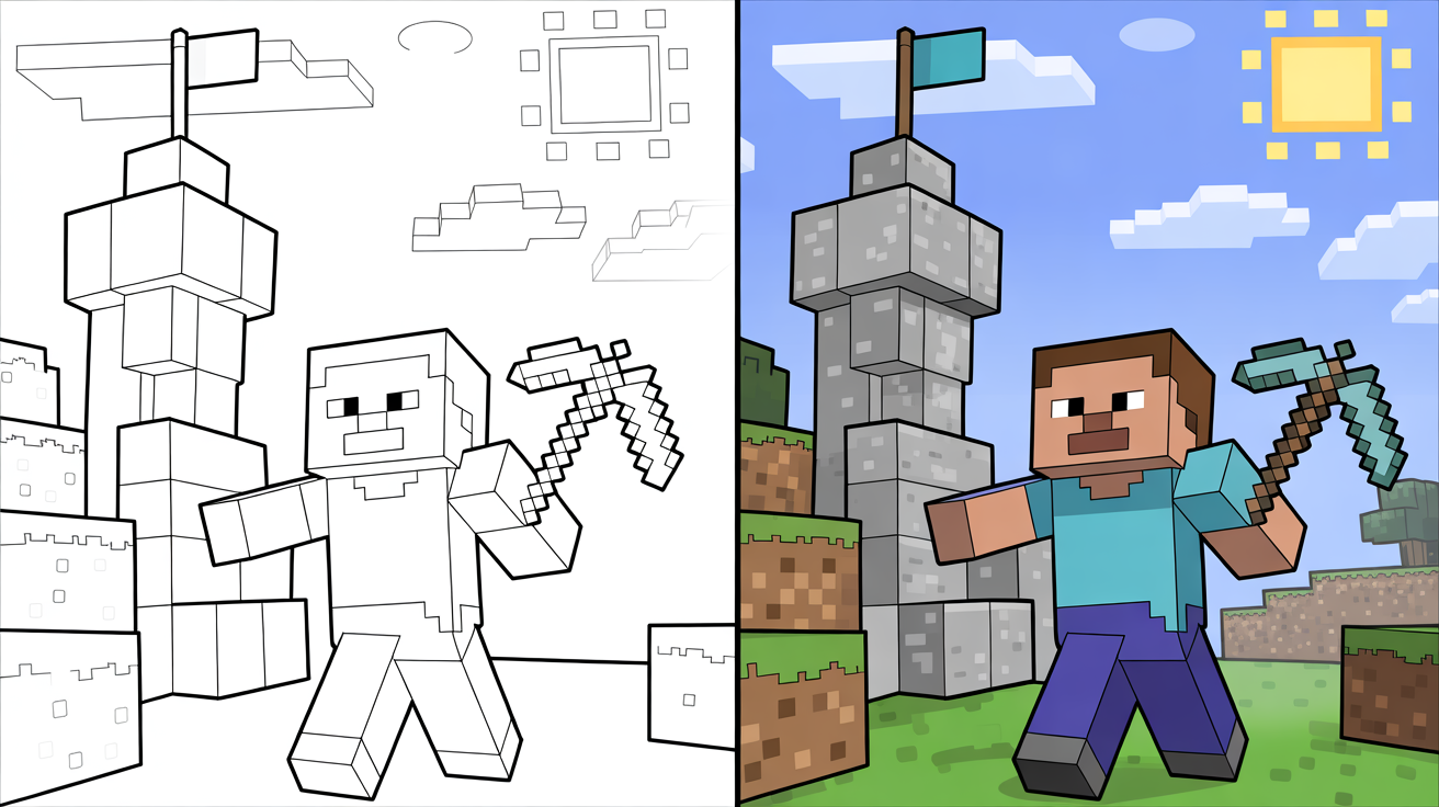 minecraft coloring pages